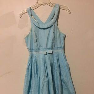 Aryeh Turquoise Polka Dot Size S Women Dress